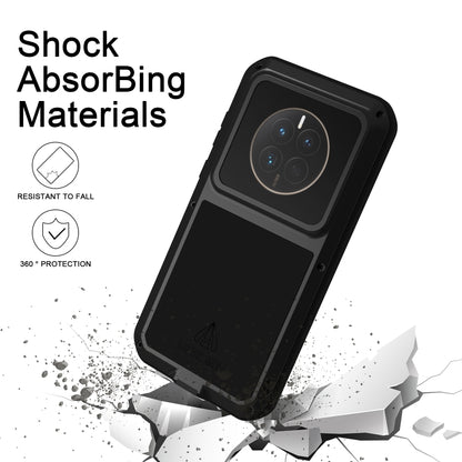 For Huawei P60 / P60 Pro / P60 Art LOVE MEI POWERFUL Metal Shockproof Life Waterproof Dustproof Phone Case(Black) - Huawei Cases by LOVE MEI | Online Shopping UK | buy2fix