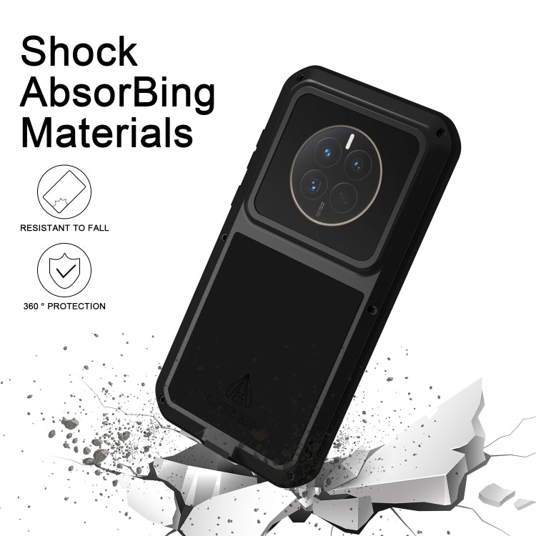 For Huawei P60 / P60 Pro / P60 Art LOVE MEI POWERFUL Metal Shockproof Life Waterproof Dustproof Phone Case(Silver) - Huawei Cases by LOVE MEI | Online Shopping UK | buy2fix