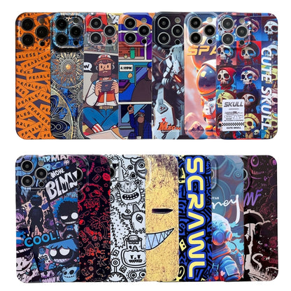 For iPhone 14 Plus Painted Pattern Precise Hole PC Phone Case(Block Monster) - iPhone 14 Plus Cases by buy2fix | Online Shopping UK | buy2fix