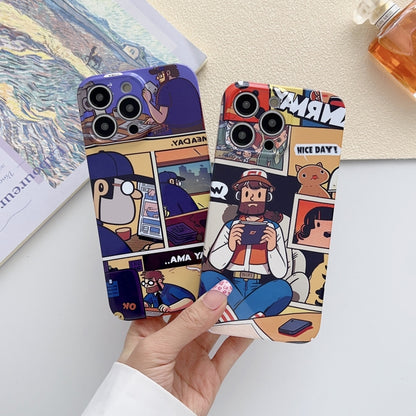 For iPhone 11 Painted Pattern Precise Hole PC Phone Case(Holiday Uncle) - iPhone 11 Cases by buy2fix | Online Shopping UK | buy2fix