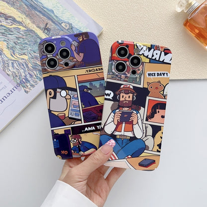 For iPhone 11 Pro Max Painted Pattern Precise Hole PC Phone Case(Red Blue Graffiti) - iPhone 11 Pro Max Cases by buy2fix | Online Shopping UK | buy2fix