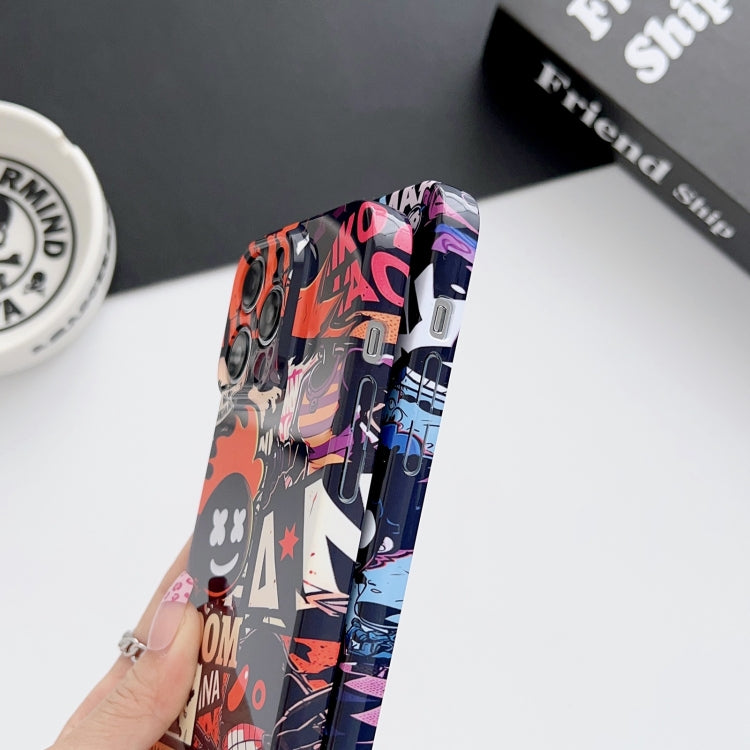 For iPhone 12 Pro Max Painted Pattern Precise Hole PC Phone Case(Cute Skull) - iPhone 12 Pro Max Cases by buy2fix | Online Shopping UK | buy2fix