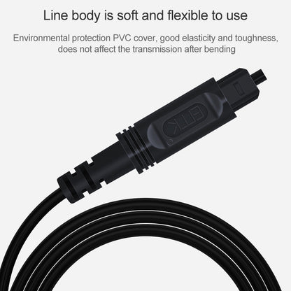 1m EMK OD2.2mm Digital Audio Optical Fiber Cable Plastic Speaker Balance Cable(Black) - Audio Optical Cables by EMK | Online Shopping UK | buy2fix