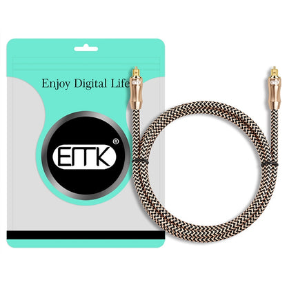 5m EMK OD6.0mm Gold-plated TV Digital Audio Optical Fiber Connecting Cable - Audio Optical Cables by EMK | Online Shopping UK | buy2fix