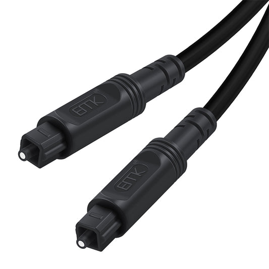 25m EMK OD4.0mm Square Port to Square Port Digital Audio Speaker Optical Fiber Connecting Cable(Black) - Audio Optical Cables by EMK | Online Shopping UK | buy2fix