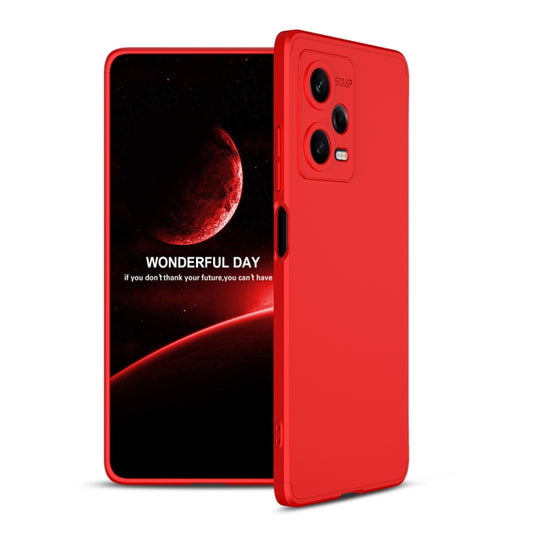 For Xiaomi Redmi Note 12 Pro 5G Global GKK Three Stage Splicing Full Coverage PC Phone Case(Red) - Note 12 Pro Cases by GKK | Online Shopping UK | buy2fix