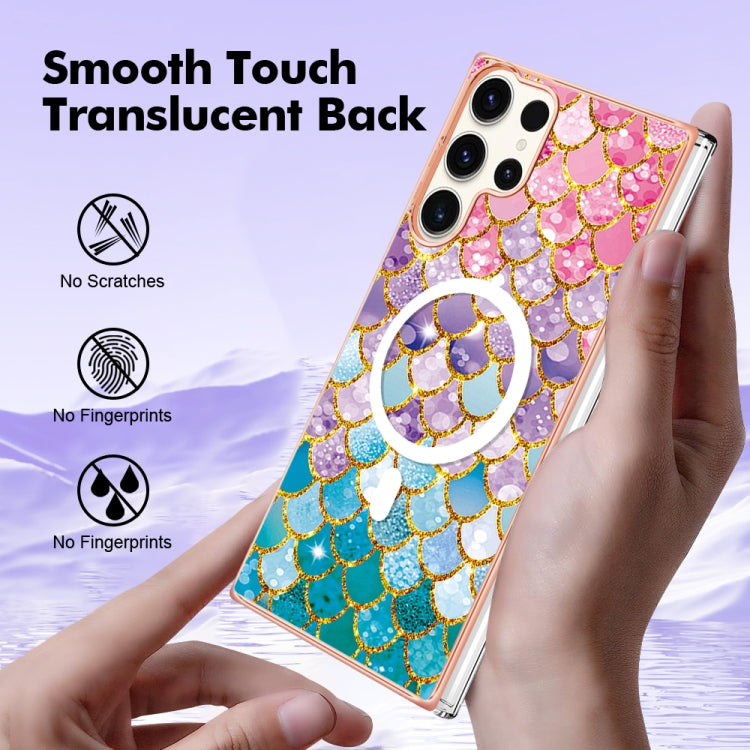 For Samsung Galaxy S23 Ultra 5G Marble Pattern Dual-side IMD Magsafe TPU Phone Case(Colorful Scales) - Galaxy S23 Ultra 5G Cases by buy2fix | Online Shopping UK | buy2fix