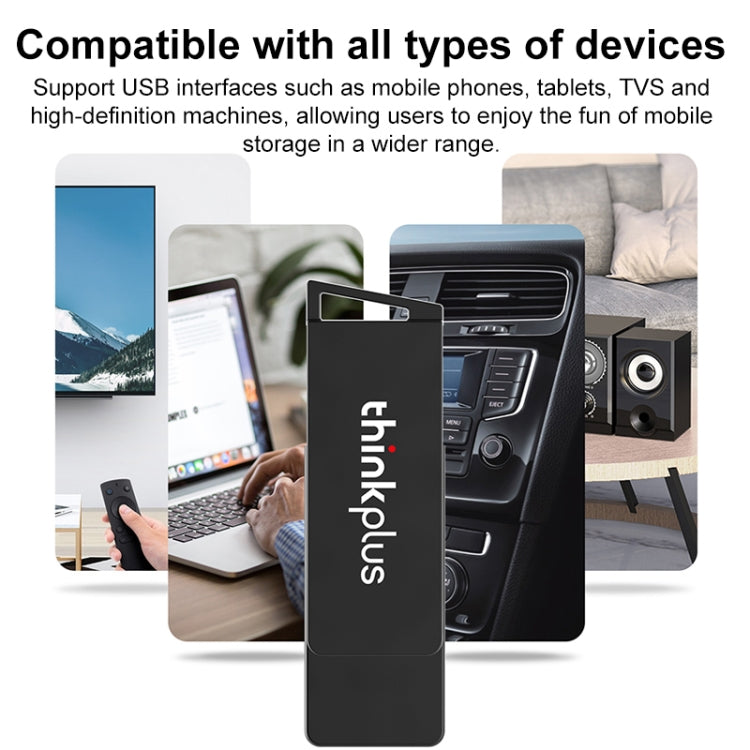 Lenovo Thinkplus USB 3.0 Rotating Flash Drive, Memory:64GB(Black) - USB Flash Drives by Lenovo | Online Shopping UK | buy2fix