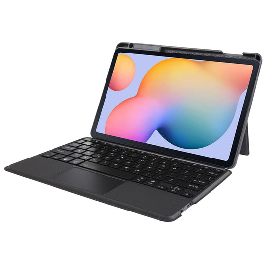 T610B-AS Pivot Backlight Upper Pen Tray Bluetooth Keyboard Leather Case For Samsung Galaxy Tab S6 Lite 10.4 P610/615(Black) - Samsung Keyboard by buy2fix | Online Shopping UK | buy2fix