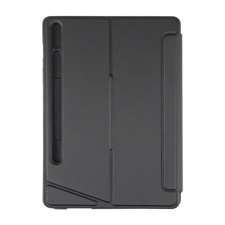 T870B-AS Pivot Backlight Lower Pen Slot Bluetooth Keyboard Leather Case For Samsung Galaxy Tab S7 T870/T875/S8 700/X706(Black) - Samsung Keyboard by buy2fix | Online Shopping UK | buy2fix