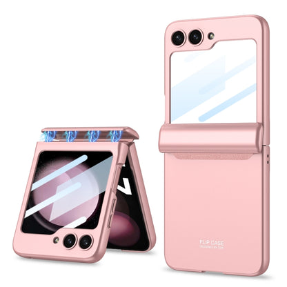 For Samsung Galaxy Z Flip5 GKK Integrated Magnetic Full Coverage Folding Phone Case(Pink) - Galaxy Z Flip5 Cases by GKK | Online Shopping UK | buy2fix