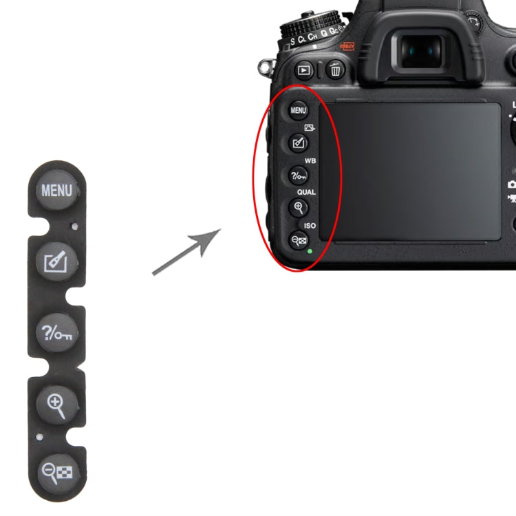 For Nikon D7200 Menu Button Cap - Others by buy2fix | Online Shopping UK | buy2fix