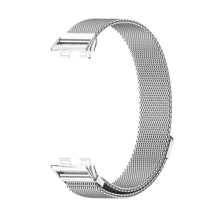 For Huawei Band 8 / 9 Mijobs Milan Magnetic Stainless Steel Watch Band(Silver) - Watch Bands by MIJOBS | Online Shopping UK | buy2fix