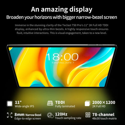 Teclast T50 Pro Tablet PC 11 inch, 16GB+256GB,  Android 13 MediaTek Helio G99 / MT6789 Octa Core, 4G LTE Dual SIM - TECLAST by TECLAST | Online Shopping UK | buy2fix