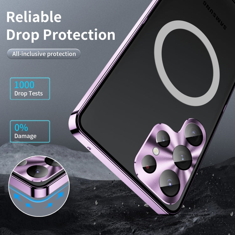 For Samsung Galaxy S24 Ultra 5G MagSafe Magnetic Frosted Metal Phone Case(Purple) - Galaxy S24 Ultra 5G Cases by buy2fix | Online Shopping UK | buy2fix
