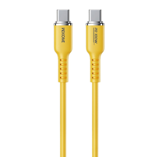 WK WDC-11 100W USB-C/Type-C to USB-C/Type-C Silicone Data Cable, Length: 1.2m(Yellow) - USB-C & Type-C Cable by WK | Online Shopping UK | buy2fix