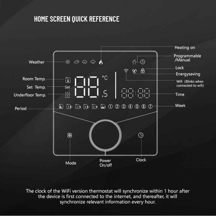 BHT-009GALW Water Heating WiFi Smart Home LED Thermostat(White) - Thermostat & Thermometer by buy2fix | Online Shopping UK | buy2fix