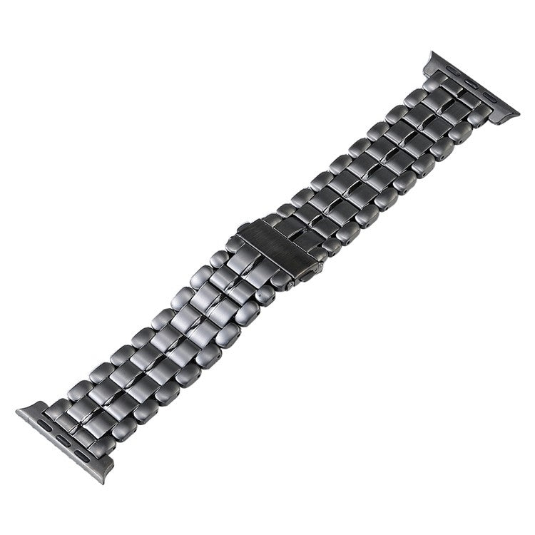 For Apple Watch Series 2 38mm Five Beads Titanium Steel Watch Band(Grey) - Watch Bands by buy2fix | Online Shopping UK | buy2fix