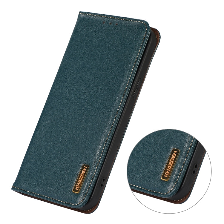 For Nothing Phone 2 KHAZNEH Nappa Top Layer Cowhide Leather Phone Case(Green) - More Brand by buy2fix | Online Shopping UK | buy2fix