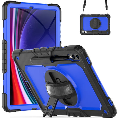 For Samsung Galaxy Tab S9+ / S8+ Silicone + PC Tablet Case(Black+Dark Blue) - Galaxy Tab S9+ Cases by buy2fix | Online Shopping UK | buy2fix