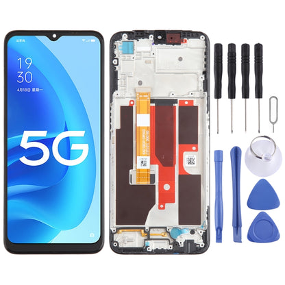 For OPPO A55s 5G OEM LCD Screen Digitizer Full Assembly with Frame - LCD Screen by buy2fix | Online Shopping UK | buy2fix