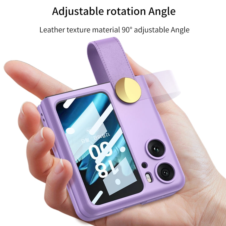 For OPPO Find N2 Flip GKK Integrated Ultrathin with Rotating Cortical Belt Phone Case(Purple) - Find N2 Flip Cases by GKK | Online Shopping UK | buy2fix