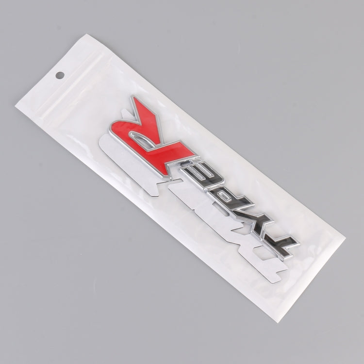 Car TYPE-R Personalized Aluminum Alloy Decorative Stickers, Size:15x3x0.4cm(Black Red) - 3D Metal Sticker by buy2fix | Online Shopping UK | buy2fix