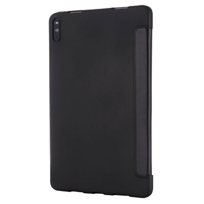 For Huawei Matepad 10.4 GEBEI Shockproof Horizontal Flip Leather Case with Three-folding Holder(Black) - Huawei by GEBEI | Online Shopping UK | buy2fix