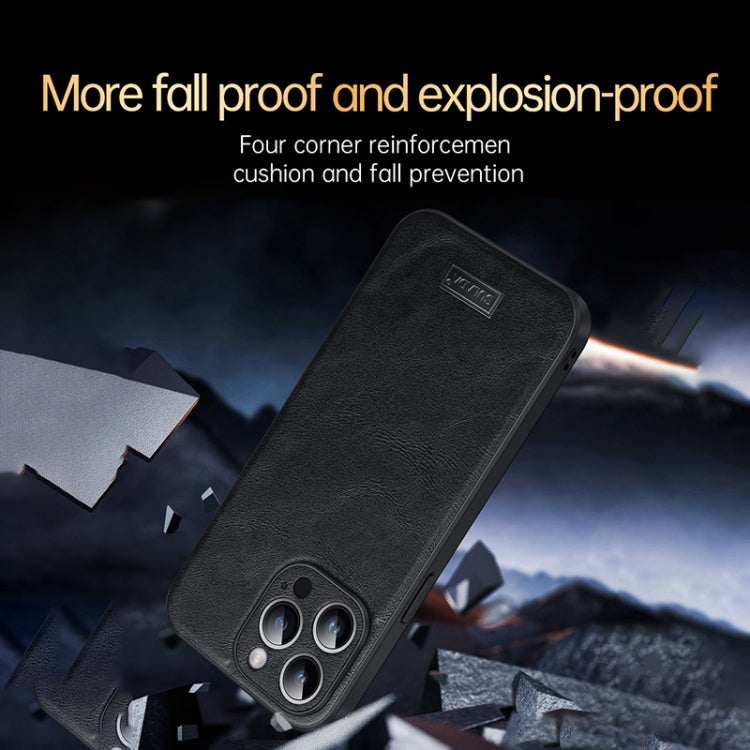 For iPhone 15 Pro Max SULADA Shockproof TPU + Handmade Leather Phone Case(Black) - iPhone 15 Pro Max Cases by SULADA | Online Shopping UK | buy2fix