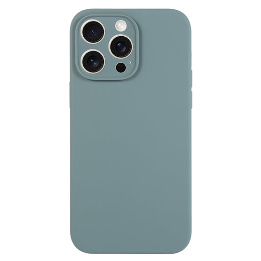 For iPhone 15 Pro Max Pure Color Liquid Silicone Fine Pore Phone Case(Pine Needle Green) - iPhone 15 Pro Max Cases by buy2fix | Online Shopping UK | buy2fix