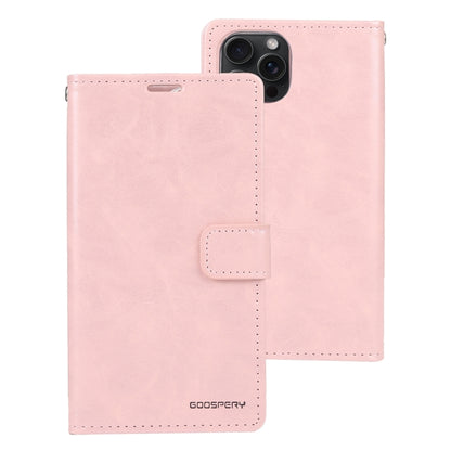 For iPhone 15 Pro Max GOOSPERY BLUE MOON Crazy Horse Texture Leather Phone Case(Rose Gold) - iPhone 15 Pro Max Cases by GOOSPERY | Online Shopping UK | buy2fix