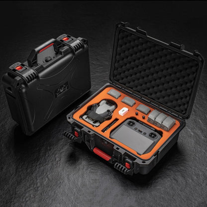 For DJI Mini 4 Pro STARTRC Drone Kit Waterproof ABS Suitcase Storage Box(Black Orange) - Backpacks & Bags by STARTRC | Online Shopping UK | buy2fix