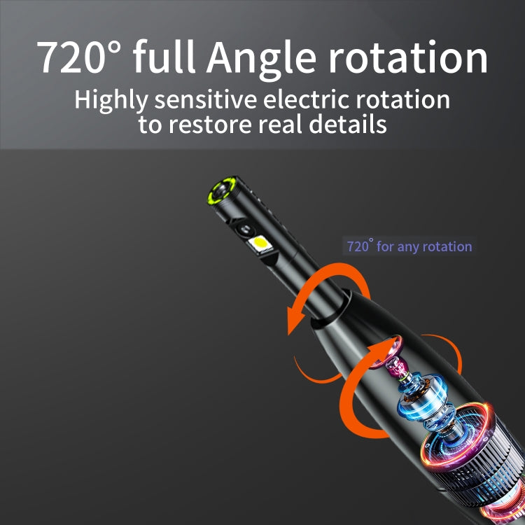 P120 Rotatable 8mm Dual Lenses Industrial Endoscope with Screen, 16mm Tail Pipe Diameter, Spec:2m Tube -  by buy2fix | Online Shopping UK | buy2fix