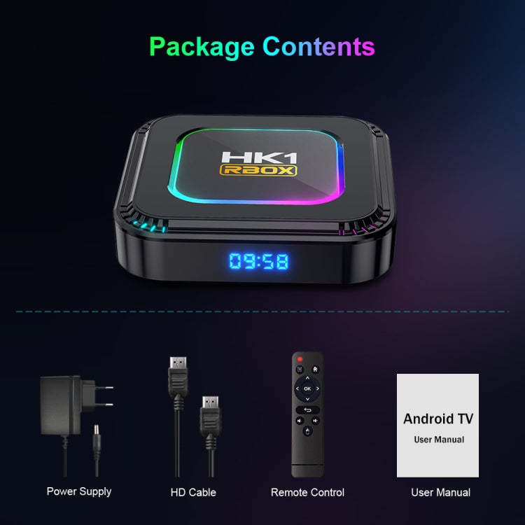 HK1 RBOX K8 8K Android 13.0 Smart TV Box with Remote Control, 4GB+128GB, RK3528 Quad-Core(AU Plug) - Others by buy2fix | Online Shopping UK | buy2fix