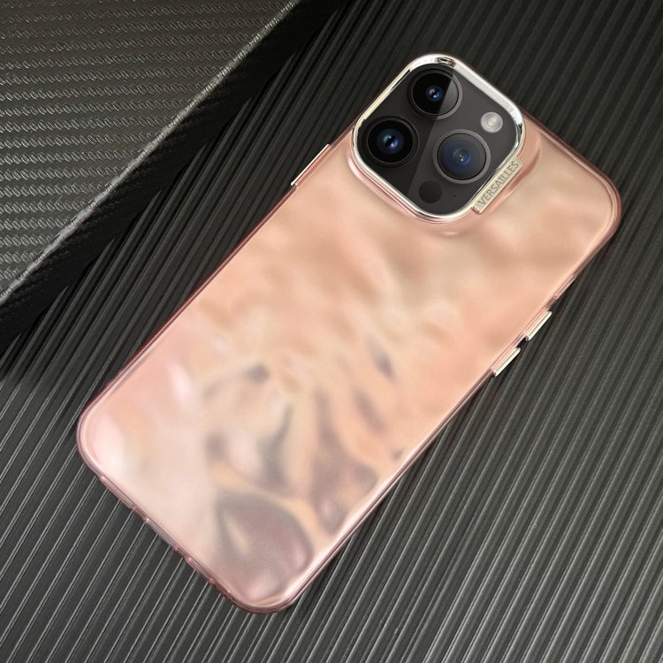 For iPhone 15 Pro Max 3D IMD Water Ripple TPU + Acrylic Electroplated Phone Case(Pink) - iPhone 15 Pro Max Cases by buy2fix | Online Shopping UK | buy2fix