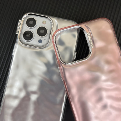 For iPhone 15 Pro Max 3D IMD Water Ripple TPU + Acrylic Electroplated Phone Case(Pink) - iPhone 15 Pro Max Cases by buy2fix | Online Shopping UK | buy2fix