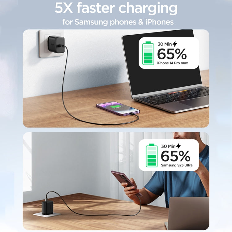 JOYROOM JR-TCF11 25W USB-C / Type-C Port Fast Charger, Specification:EU Plug(White) - USB Charger by JOYROOM | Online Shopping UK | buy2fix