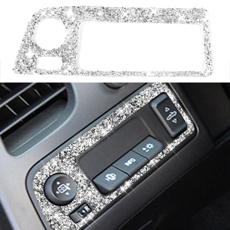 For Chevrolet Corvette C7 2014-2019 Car Headlight Switch Frame Diamond Decorative Sticker, Left Drive - Car Interior Mouldings by buy2fix | Online Shopping UK | buy2fix