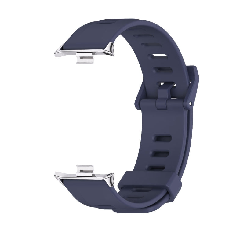 For Xiaomi Smart Band 9 Pro / 8 Pro Mijobs Flat Hole Breathable Silicone Watch Band(Midnight Blue+Silver) - Watch Bands by MIJOBS | Online Shopping UK | buy2fix