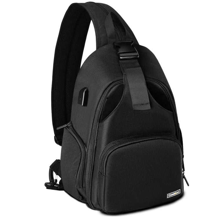 Cwatcun D17 Camera Shoulder Crossbody Backpack(Black) - Backpack by Cwatcun | Online Shopping UK | buy2fix