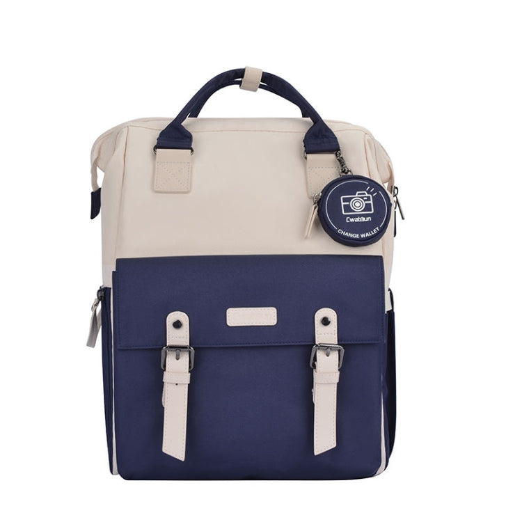 Cwatcun D87 Color Matching Camera Backpack Large Capacity Photography Bag, Size:38 x 31 x 20cm Small(Blue) - Backpack by Cwatcun | Online Shopping UK | buy2fix