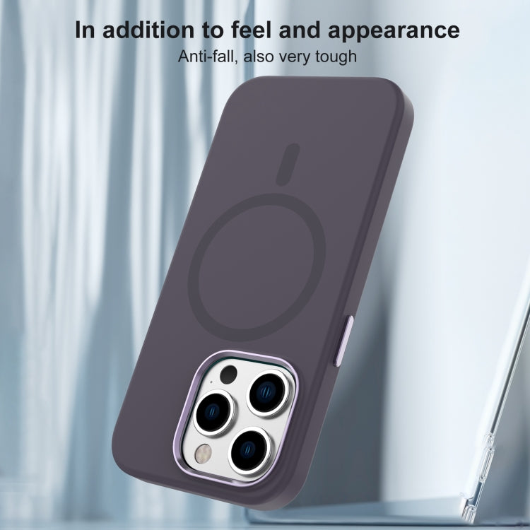 For iPhone 15 Pro Max Mutural Karen Series Liquid Silicone Magsafe Phone Case(Grey) - iPhone 15 Pro Max Cases by Mutural | Online Shopping UK | buy2fix