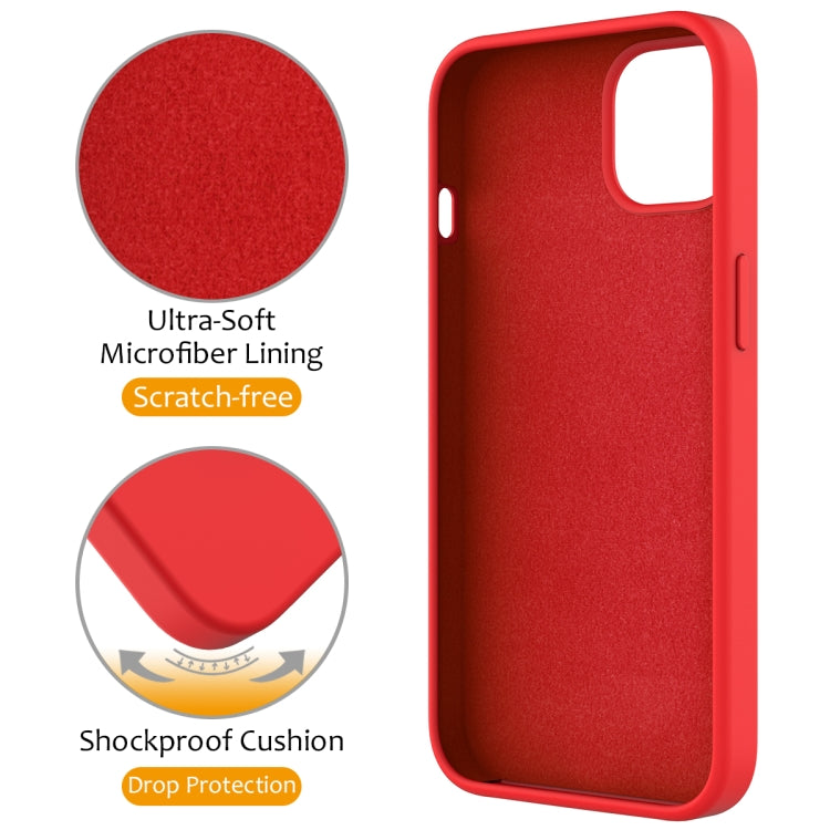 For iPhone 12 Pro MagSafe Magnetic Liquid Silicone Phone Case with Ring Holder(Red) - iPhone 12 / 12 Pro Cases by buy2fix | Online Shopping UK | buy2fix