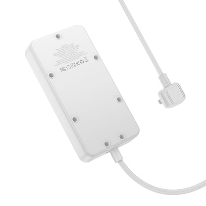 hoco AC8 Storm 3-position Socket with PD30W+3USB Ports, Cable Length: 1.5m, US Plug(White) - Extension Socket by hoco | Online Shopping UK | buy2fix