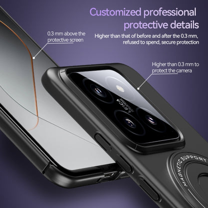 For Xiaomi 14 Pro Matte Magsafe Magnetic Phone Case with Trolley Holder(Night Purple) - 14 Pro Cases by buy2fix | Online Shopping UK | buy2fix