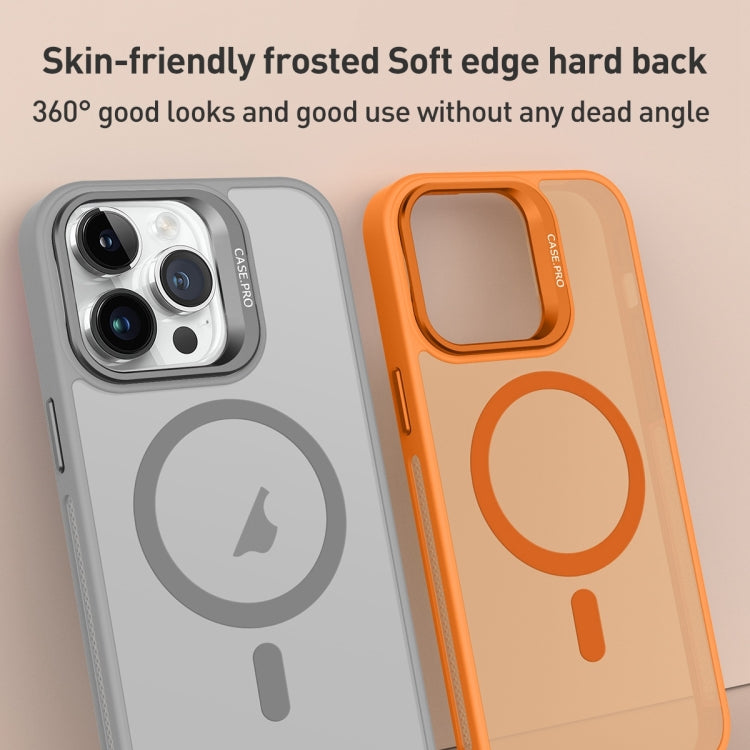 For iPhone 15 Pro Max Invisible Lens Holder MagSafe Phone Case(Orange) - iPhone 15 Pro Max Cases by buy2fix | Online Shopping UK | buy2fix