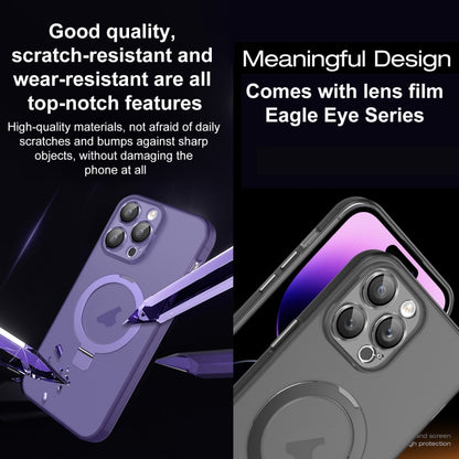 For iPhone 11 Pro MagSafe Holder PC Hybrid TPU Phone Case(Deep Purple) - iPhone 11 Pro Cases by buy2fix | Online Shopping UK | buy2fix