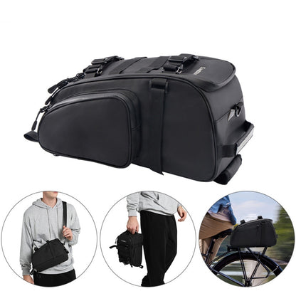 CADeN D116 Mountain Bike Panniers Tail Bags Crossbody Camera Bag Photography Lens Shoulder Bag, Size:37 x 19.5 x 23cm(Black) - Strap Satchel by CADeN | Online Shopping UK | buy2fix