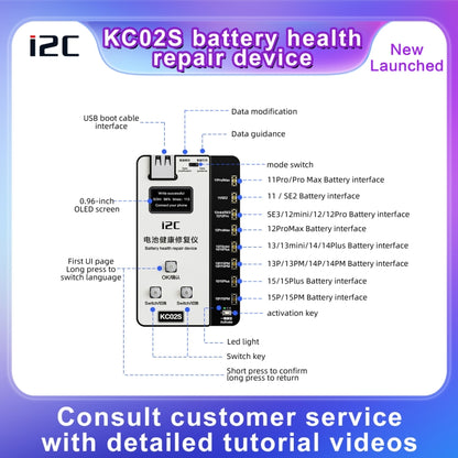 i2C KC02S Battery Health Recovery Device Activation Instrument For iPhone 11-15 Series - Test Tools by buy2fix | Online Shopping UK | buy2fix