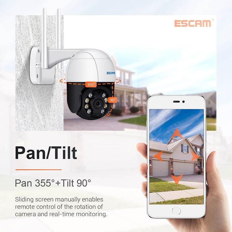 ESCAM QF518 5MP Smart WiFi IP Camera, Support AI Humanoid Detection / Auto Tracking / Dual Light Night Vision / Cloud Storage / Two Way Audio / TF Card, Plug:UK Plug(White) - Security by ESCAM | Online Shopping UK | buy2fix